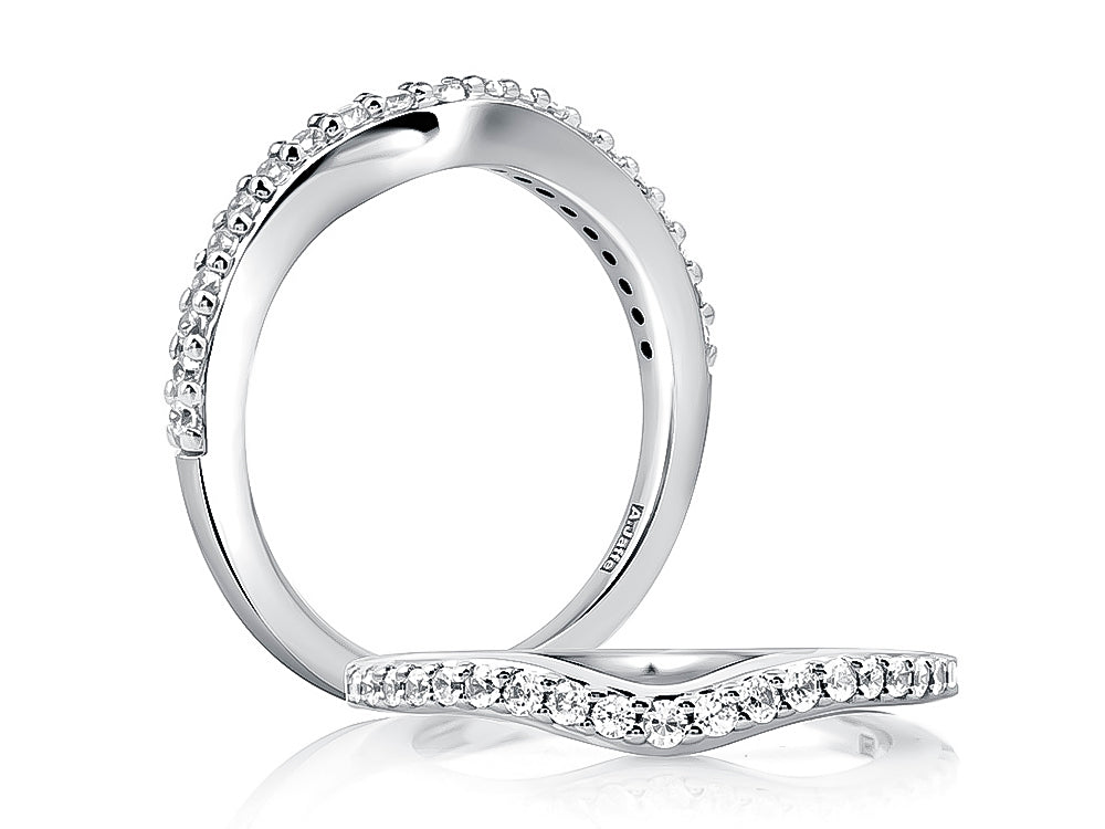 Curved Diamond Wedding Band [WR0970/25]