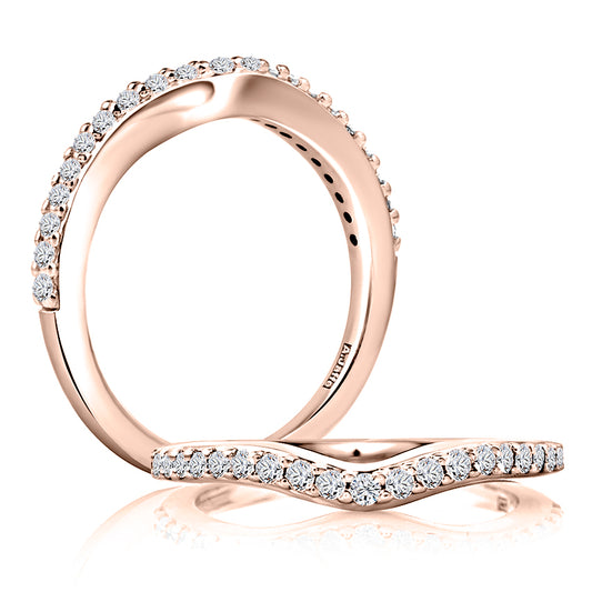 Curved Diamond Wedding Band [WR0970/25]