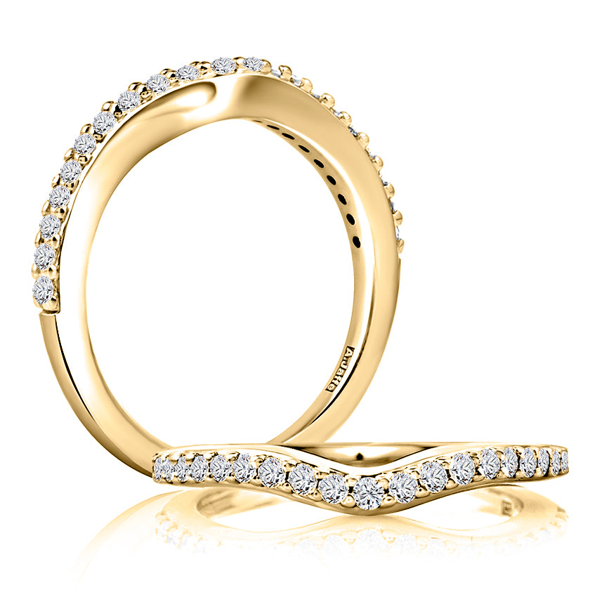 Curved Diamond Wedding Band [WR0970/25]