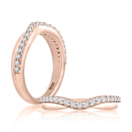 Curved Diamond Wedding Band [WR0971/25]