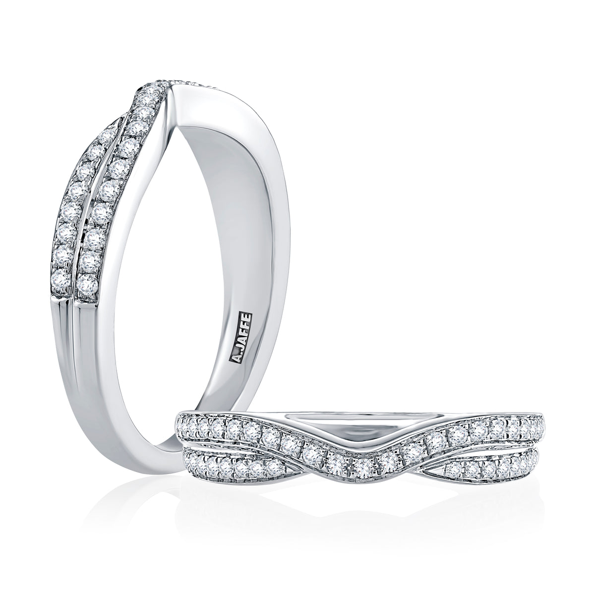 Curved Diamond Wedding Band [WR1000/23]
