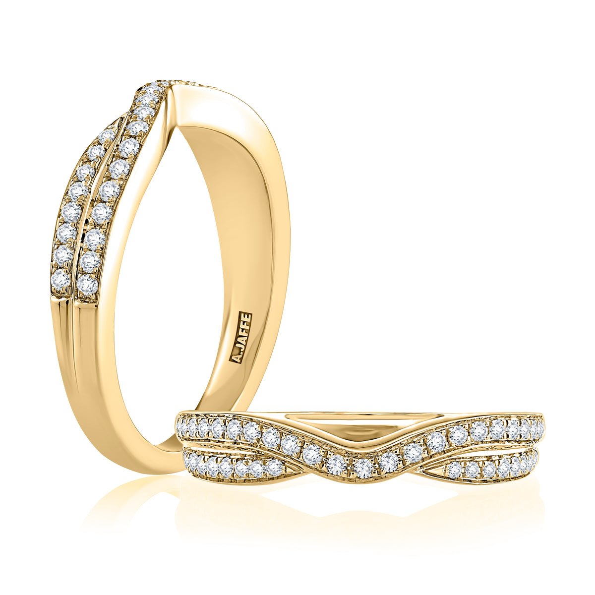 Curved Diamond Wedding Band [WR1000/23]