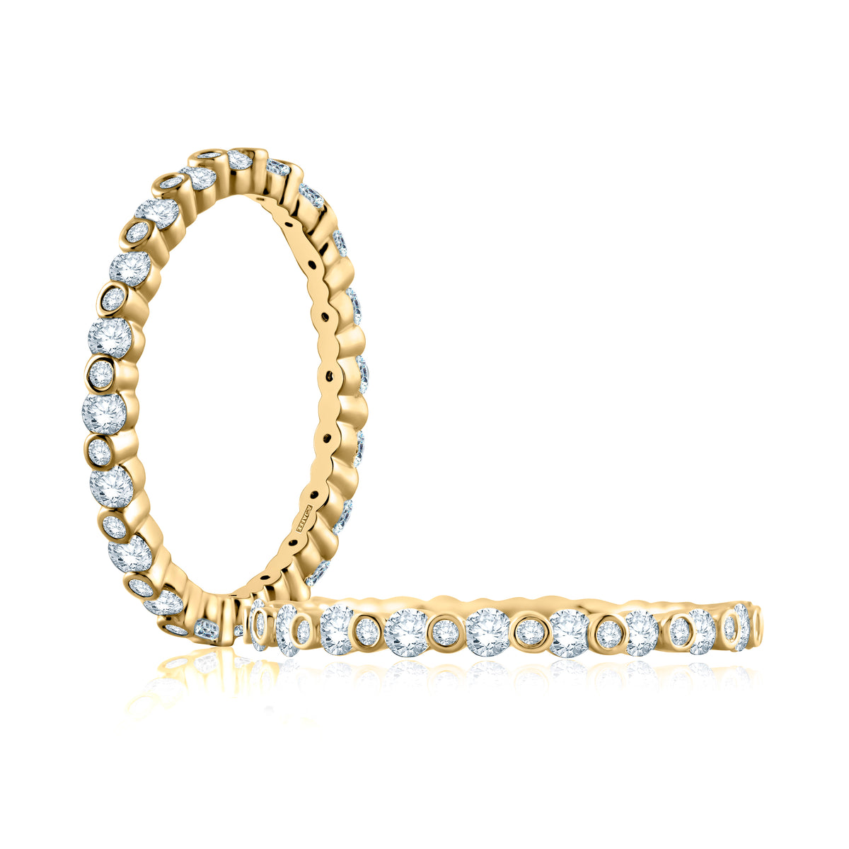 Bezel Set Diamond Wedding Band [WR1048/63]