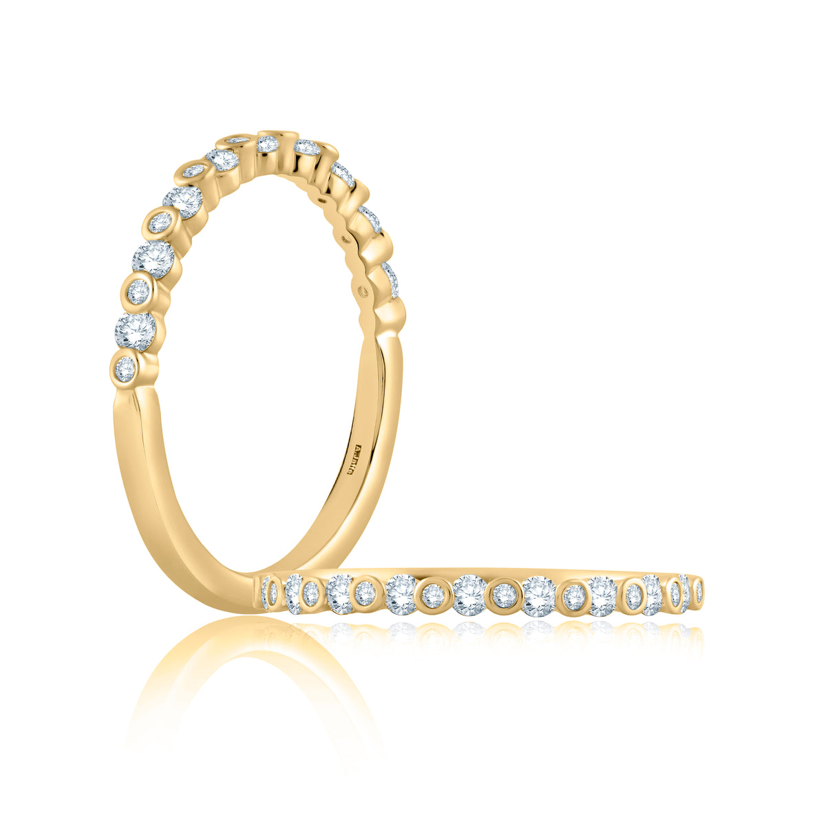 Bezel Set Diamond Wedding Band [WR1057/28]