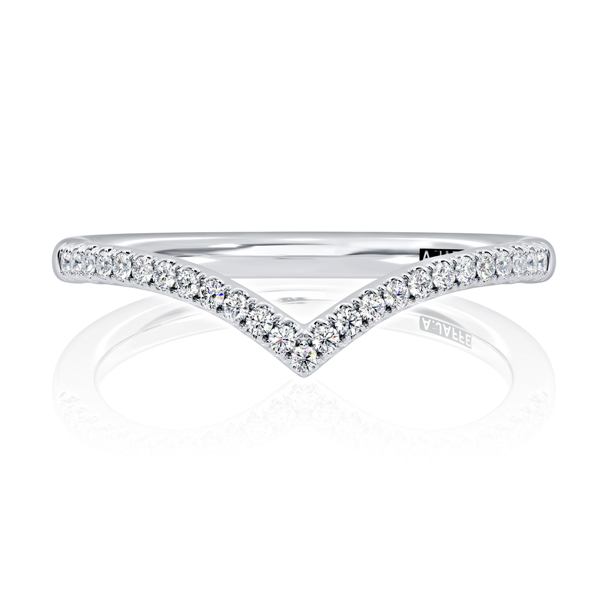 Curved Diamond Wedding Band [WRC1254HB/13]