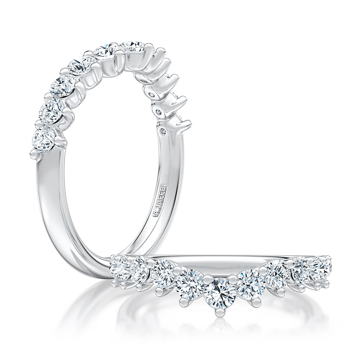Curved Diamond Wedding Band [WRC1470/72]