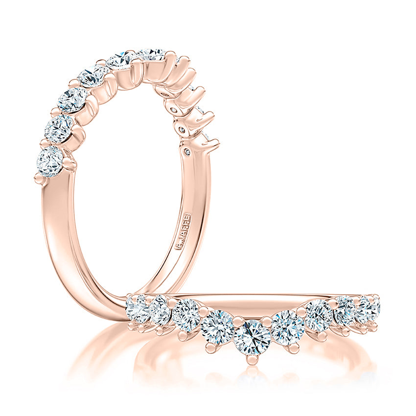 Curved Diamond Wedding Band [WRC1470/72]