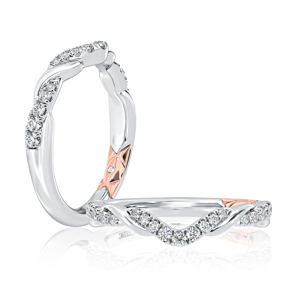 Curved Diamond Wedding Band [WRC1523LH/23]