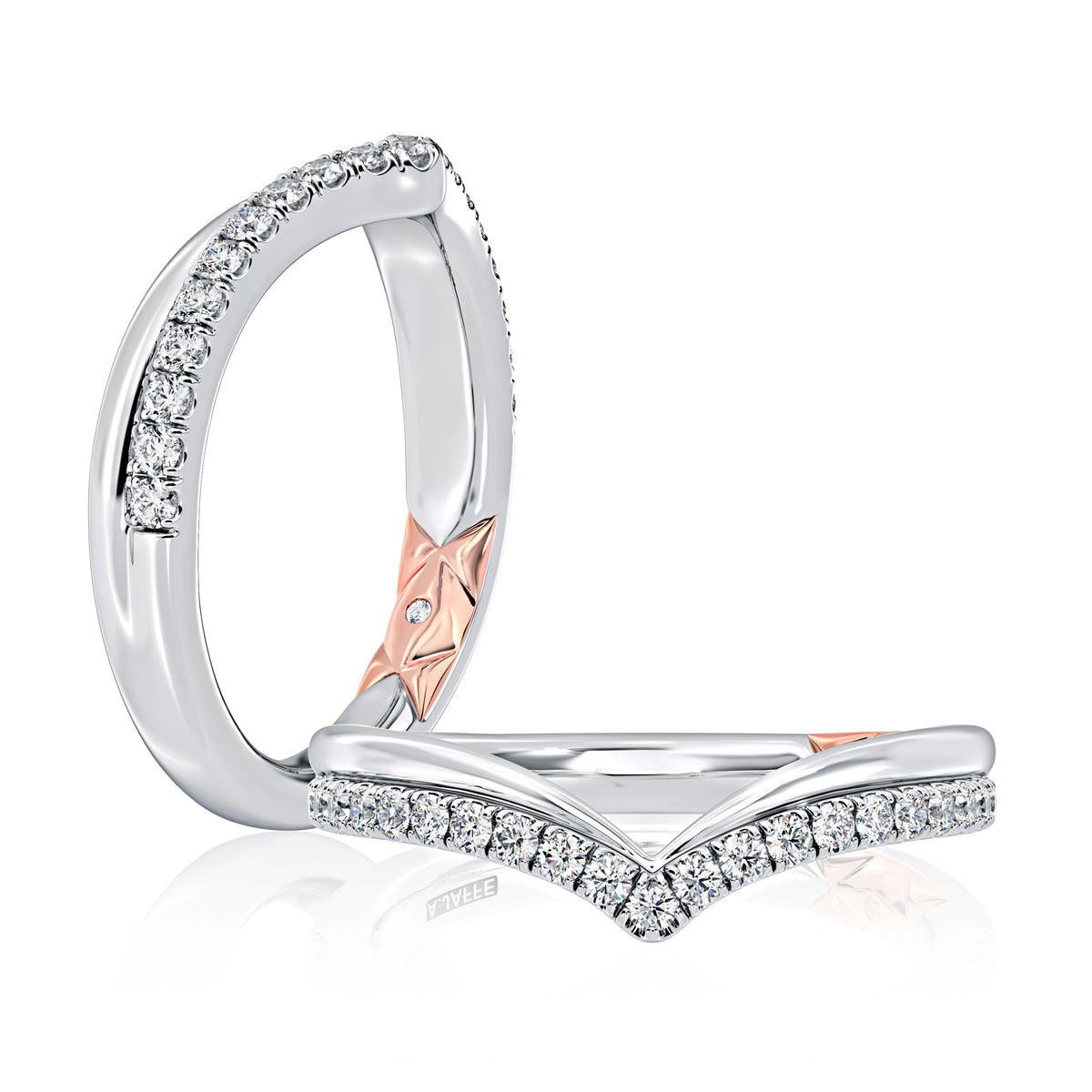 Curved Diamond Wedding Band [WRC1527LH/26]