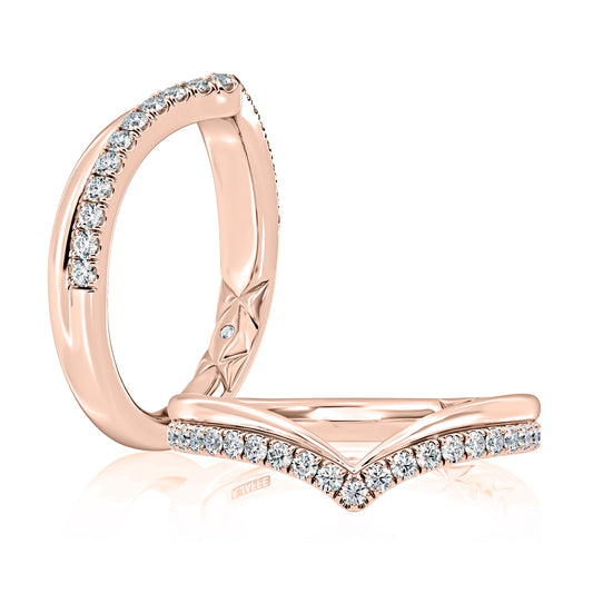 Curved Diamond Wedding Band [WRC1527LH/26]