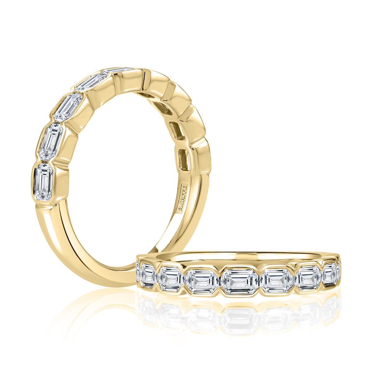 Bezel Set Diamond Wedding Band [WRECC1493H/135]