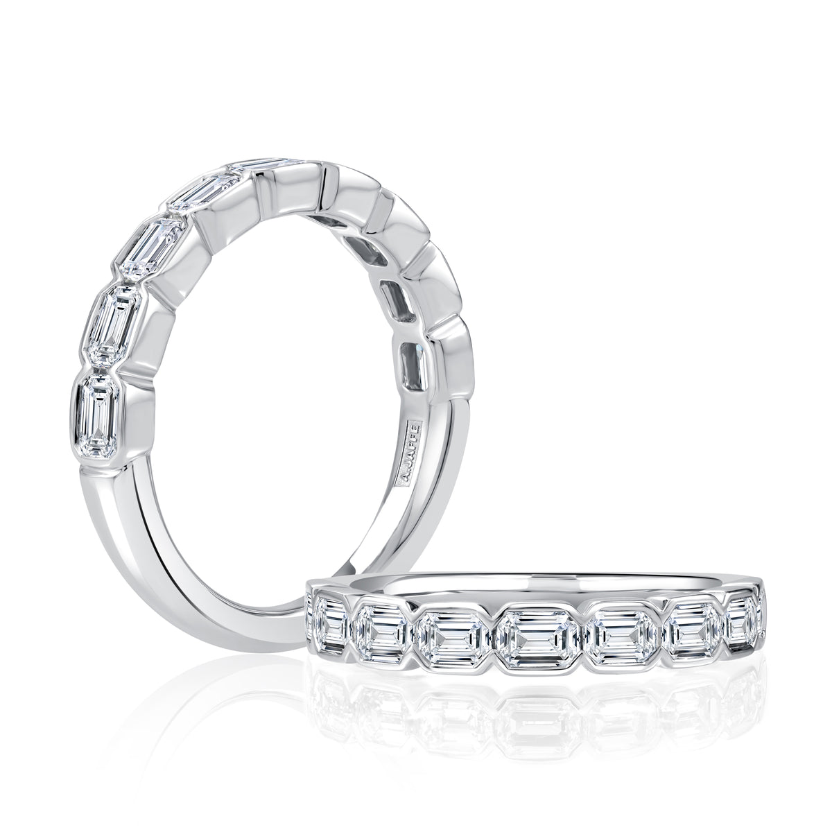 Bezel Set Diamond Wedding Band [WRECC1493H/135]