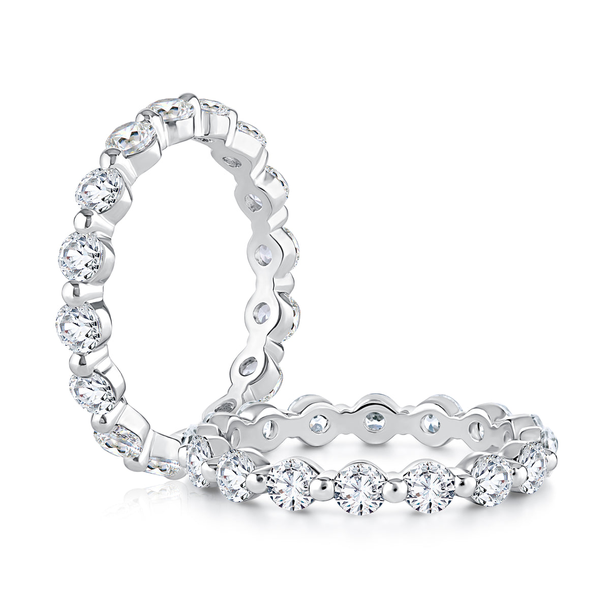 Single Shared Prong Diamond Wedding Band [WRRDB1243E/160]