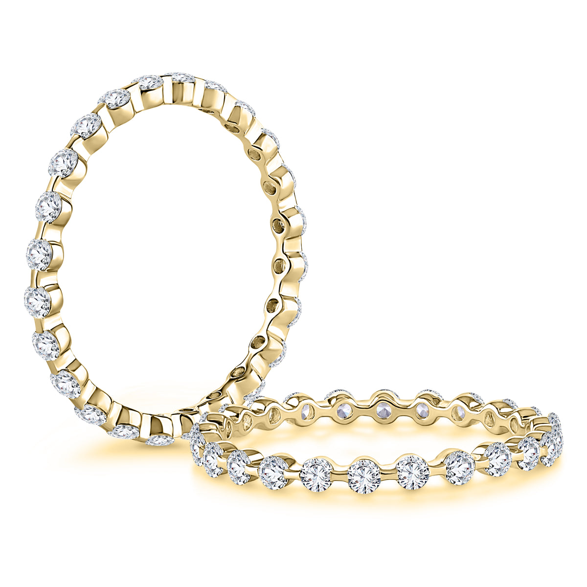 Single Shared Prong Diamond Wedding Band [WRRDK1224E/72]