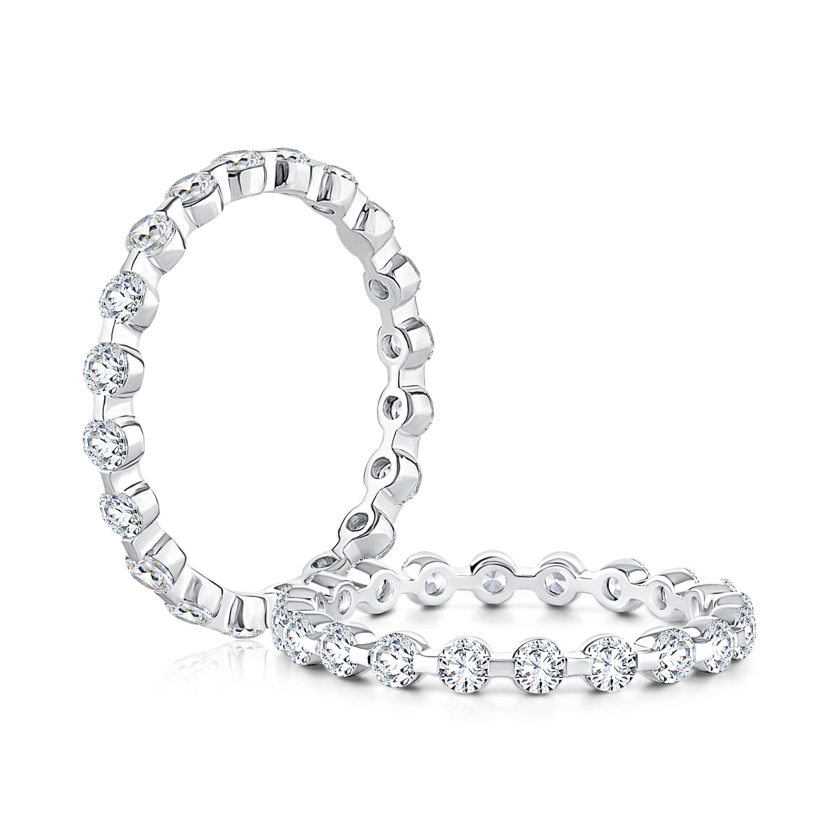 Single Shared Prong Diamond Wedding Band [WRRDL1224E/108]