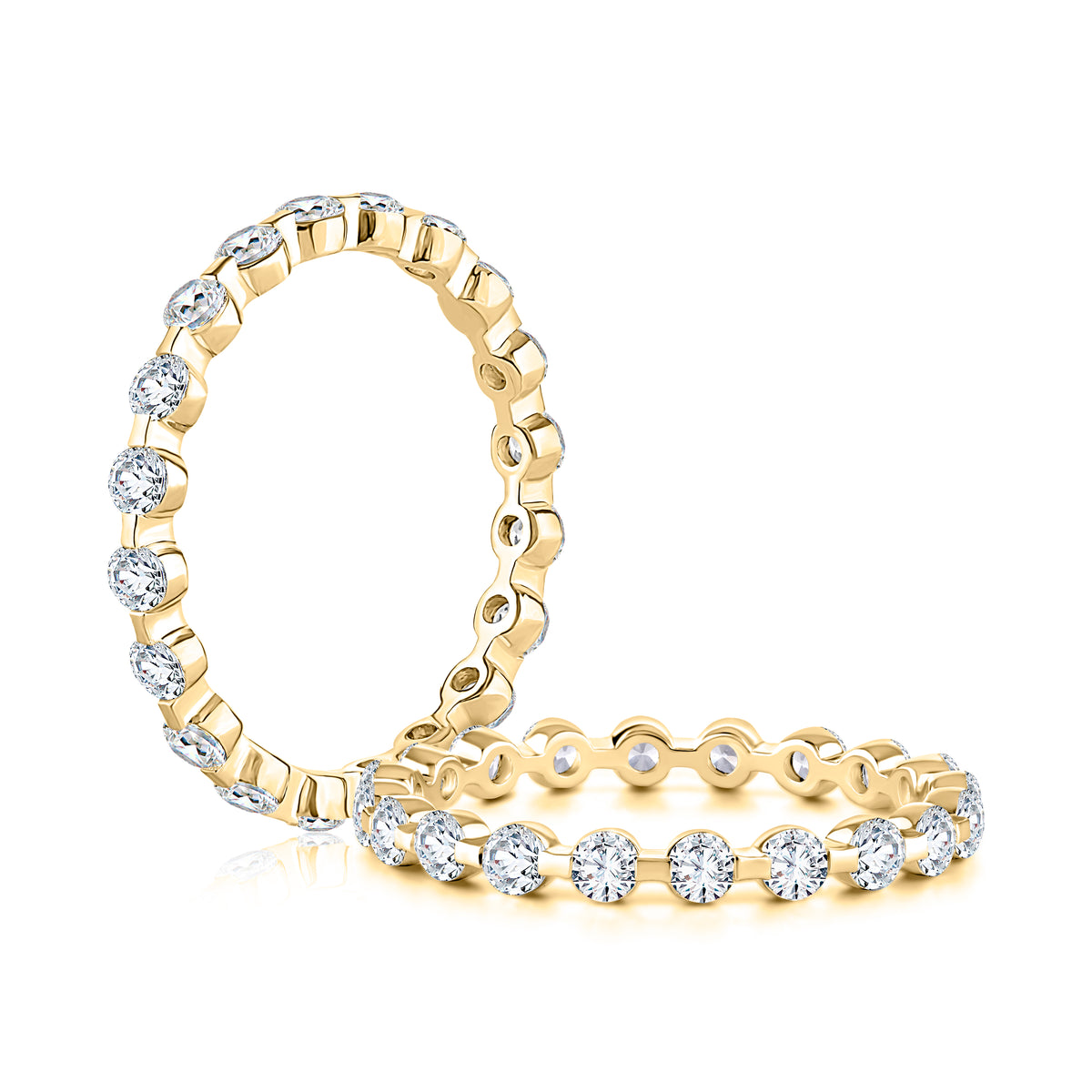 Single Shared Prong Diamond Wedding Band [WRRDL1224E/108]