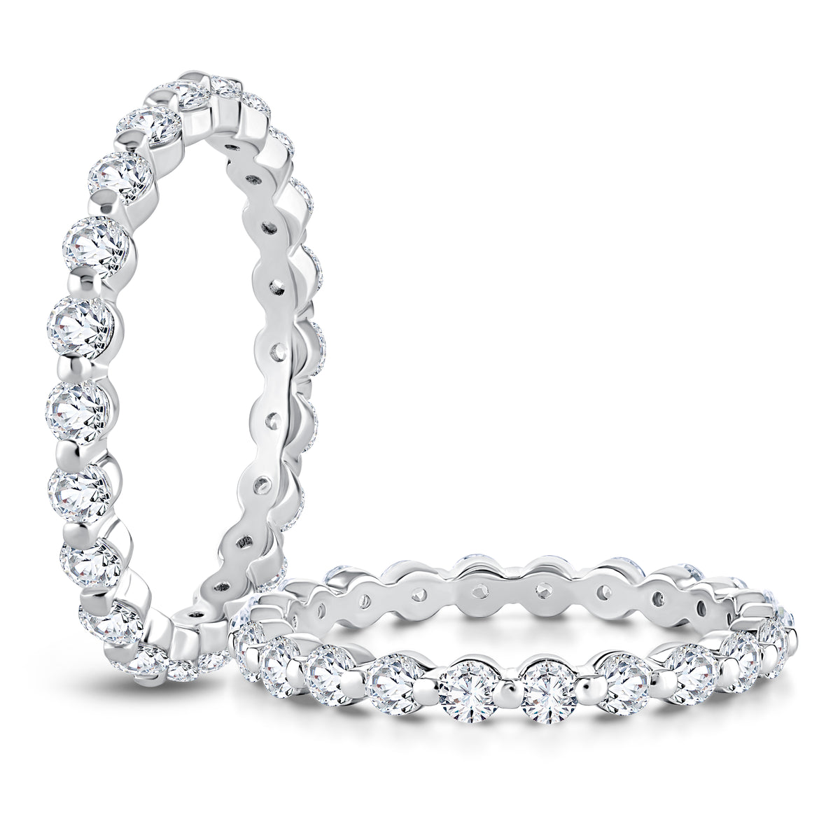 Single Shared Prong Diamond Wedding Band [WRRDL1243E/105]