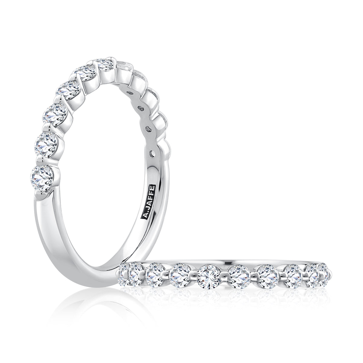 Single Shared Prong Diamond Wedding Band [WRRDL1243H/55]