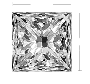 Princess Diamond Top View Princess Diamond Top View